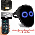 Led Mask with Gesture Sensing,Bluetooth APP Control Programmable Smart Display Face Transforming Light Up Halloween Mask