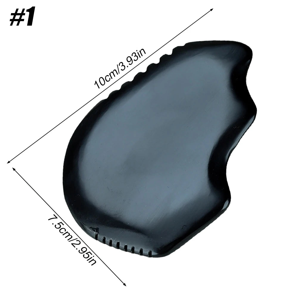 Gua Sha Facial Body Massage Tools,Unique 9-Edge Gua Sha Bian Stone,3D Gua Sha Stone with Ridges,Gua Sha Scraping Massage Tool