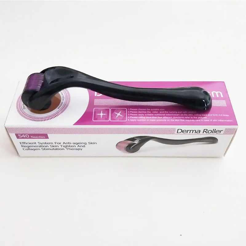 540 Derma Roller for Hair and Beard Growth 0.2/0.25/0.3mm Microneedle Anti Acne Face Skin Care Tool Dermaroller Face Roller