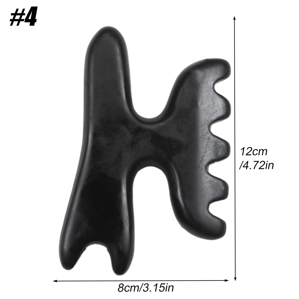 Gua Sha Facial Body Massage Tools,Unique 9-Edge Gua Sha Bian Stone,3D Gua Sha Stone with Ridges,Gua Sha Scraping Massage Tool